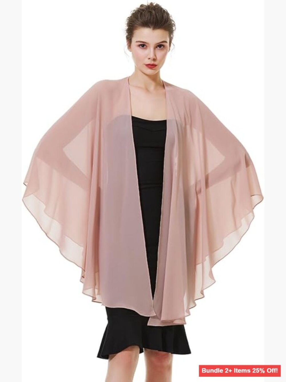 Chiffon Shawl Wrap for Evening Dresses Wedding Stole Plus Size